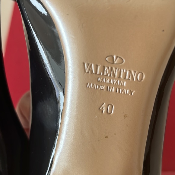 VALENTINO PATENT PUMPS - KITTY HEELS WITH BOW - 40 - Picture 6 of 16